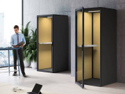 Cabine téléphonique acoustique - Capacité 1 personne - Dim. (l x p x h) cm : 97 x 97 x 235 cm