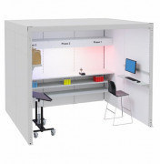 Cabines acoustiques avec un côté ouvert