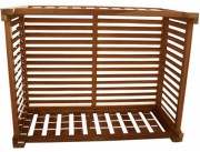 Cache climatiseur en bois exotique