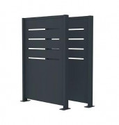 Cache conteneur poubelle acier anthracite 1450 x 1000 mm