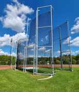 Cage lancer de marteau - Poteaux métalliques galvanisés - 6 poteaux 7,20 m et 4 poteaux 10,20 m