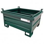 Caisse métallique avec étriers de fourche et anneaux d’élingage - Volume : 620 L - Charge maxi : 1500 kg