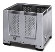 Caisse palette pliable avec clapets