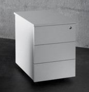 Caisson bureau métallique 3 tiroirs sur roulettes
