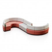 Canapé scolaire modulaire rectangulaire avec dossier