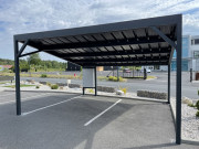 Carport photovoltaique avec borne de recharge pour véhicules électriques - Nombre de places : 2