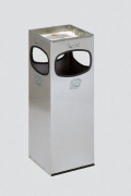 Cendrier corbeille 4 ouvertures en inox