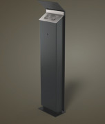 Cendrier d'extérieur en acier sur pied