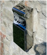 Cendrier mural inox brillant