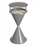 Cendrier sablier en plastique sur pied avec couvercle