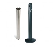 Cendrier sur pied en acier galvanisé