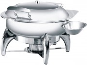 Chafing dish rond à hublot