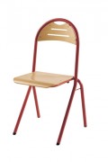 Chaise cantine scolaire en bois appui sur table TANAIS - T1 à T6 - Hêtre multiplis