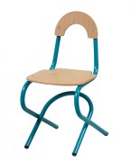 Chaise cantine scolaire en bois design appui ou bascule sur table ZANA - T1 à T6 - Hêtre multiplis