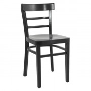 Chaise de bistrot en bois de hêtre - Dim. assise L37 x P37 x H47 cm