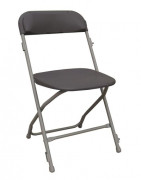 Chaise pliante empilable - Hauteur assise : 45 cm – En polypropylène –  Finition époxy