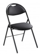 Chaise pliante pour collectivités - revêtement tissus non feu M1 100 % polyester - pieds finition epoxy