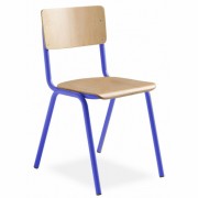 Chaise scolaire tube et bois