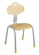 Chaise maternelle bois FLIC FLAC - T1 à T3 - Hêtre multiplis verni - Empilable