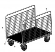 Chariot à 2 ridelles fixes