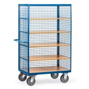 Chariot à 5 plateaux en treillis métallique