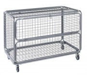 Chariot à ballons grillagé avec verrou