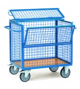 Chariot à caisse grillagée