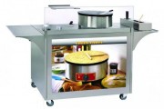Chariot ambulant à crêpe en inox - Dim. L1000 x P600 x H825 mm