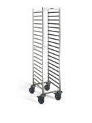 Chariot à glissières haut en inox