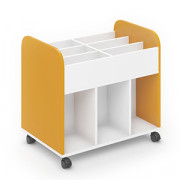 Chariot à livres mobile