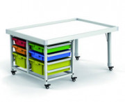 Chariot de bureau avec bacs 