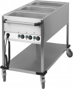 Chariot bain-marie 3 x GN 1/1 verticale