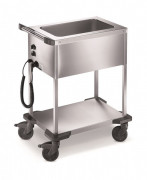 Chariot bain marie chaud 1 cuve - 0,7 kW - L.750 × l.508 × H.933 mm