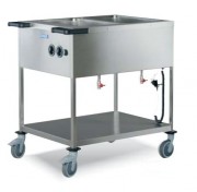 Chariot bain marie en inox