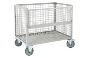 Chariot caisse métallique grillagée - Capacité 1000 kg