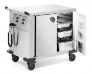 Chariot chaud de distribution de repas