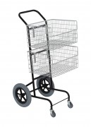 Chariot courrier 2 paniers grandes roues