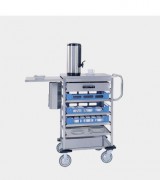 Chariot cuisine inox de paniers à vaisselle