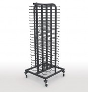 Chariot de cuisine porte-assiettes soudé