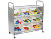 Chariot de rangement incliné pour petite enfance