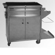 Chariot de rangement inox