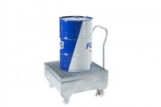 Chariot de rétention acier - 1 fût - Capacité 220L