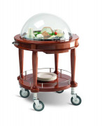 Chariot de service avec couvercle à dôme hémisphérique