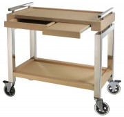 Chariot de service en chêne massif