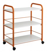 Chariot de service restaurant sur roulettes