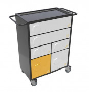 Chariot de soins époxy antibactérien et personnalisable