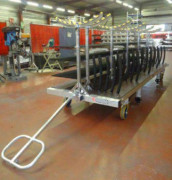 Chariot de stockage mobile pour décors Falcon - Longueur x largeur : 5 m x 1,5 m