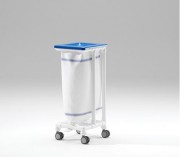Chariot à linge sale - 1 à 4 supports sac - Avec couvercle
