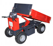 Chariot de transport électrique sur roues à benne basculante - Capacité 400 kg - Vitesse 5,6 km/h