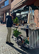 Chariot de vente ambulante pour vélo - structure télescopique - volume 1200 l